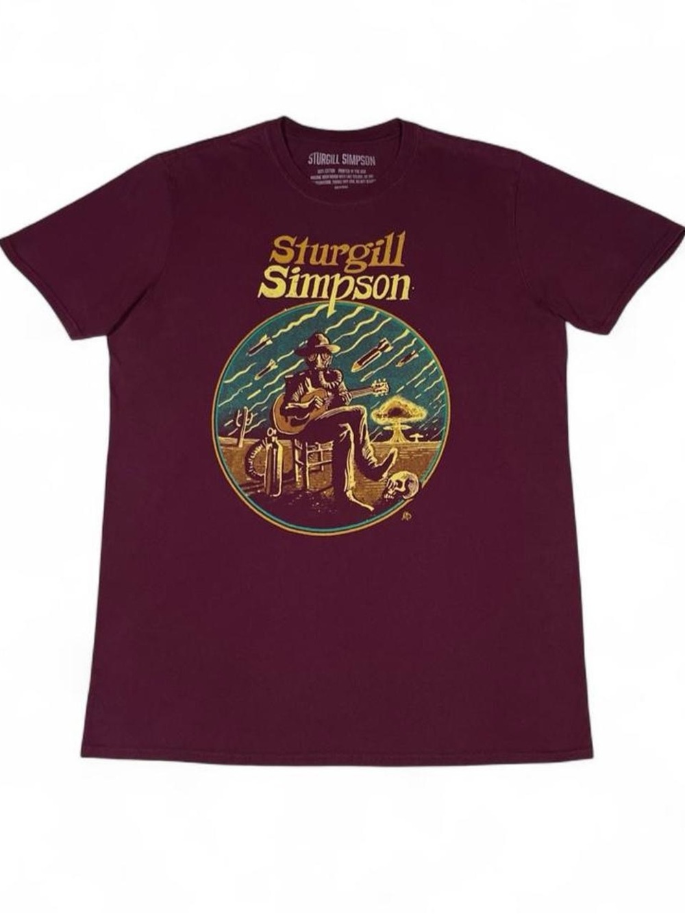 MINT! Sturgill Simpson A Good Look’n Tour 2020 Burgundy Concert Tee Size L Merch